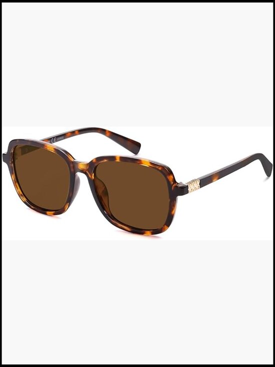 Retro Square Polarized Sunglasses with UV400 Protection main image 7